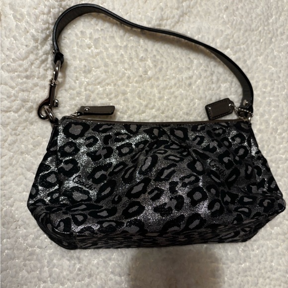 Coach Sparkly Cheetah Print Shoulder
Bag with Purple Interior - Picture 1 of 4